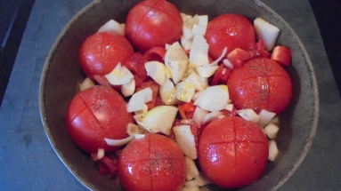 Gaspacho tomate, poivron et son croustillant (13)